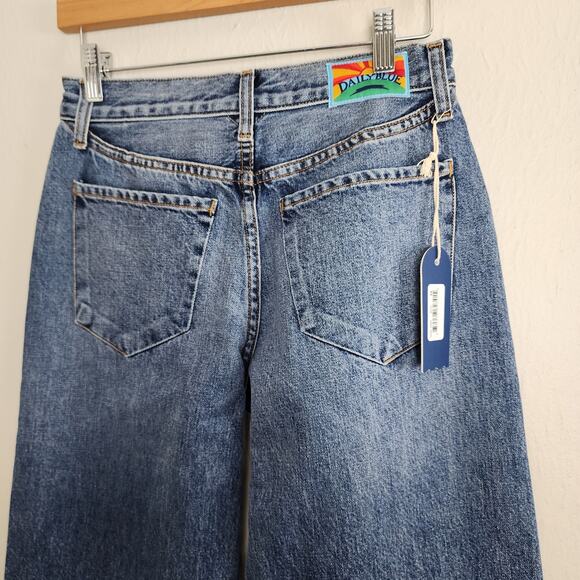 NEW Daily Blue Adriano Goldshmied Love Pleated High Waisted Jean Storm 26 - Picture 12 of 12